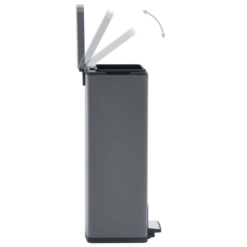 Mülleimer Mit Pedal Anti-Fingerabdruck 30 L Edelstahl
