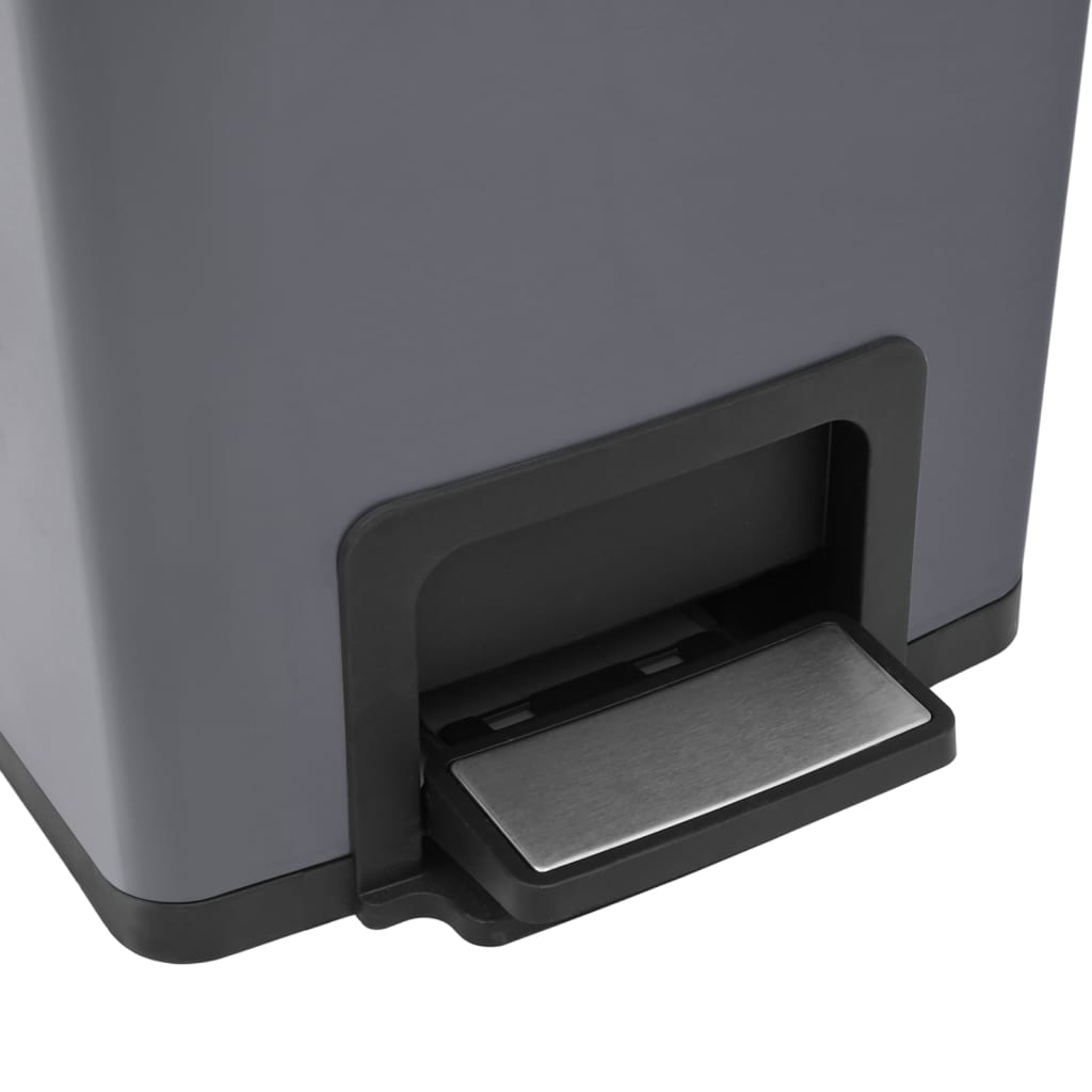 Mülleimer Mit Pedal Anti-Fingerabdruck 30 L Edelstahl