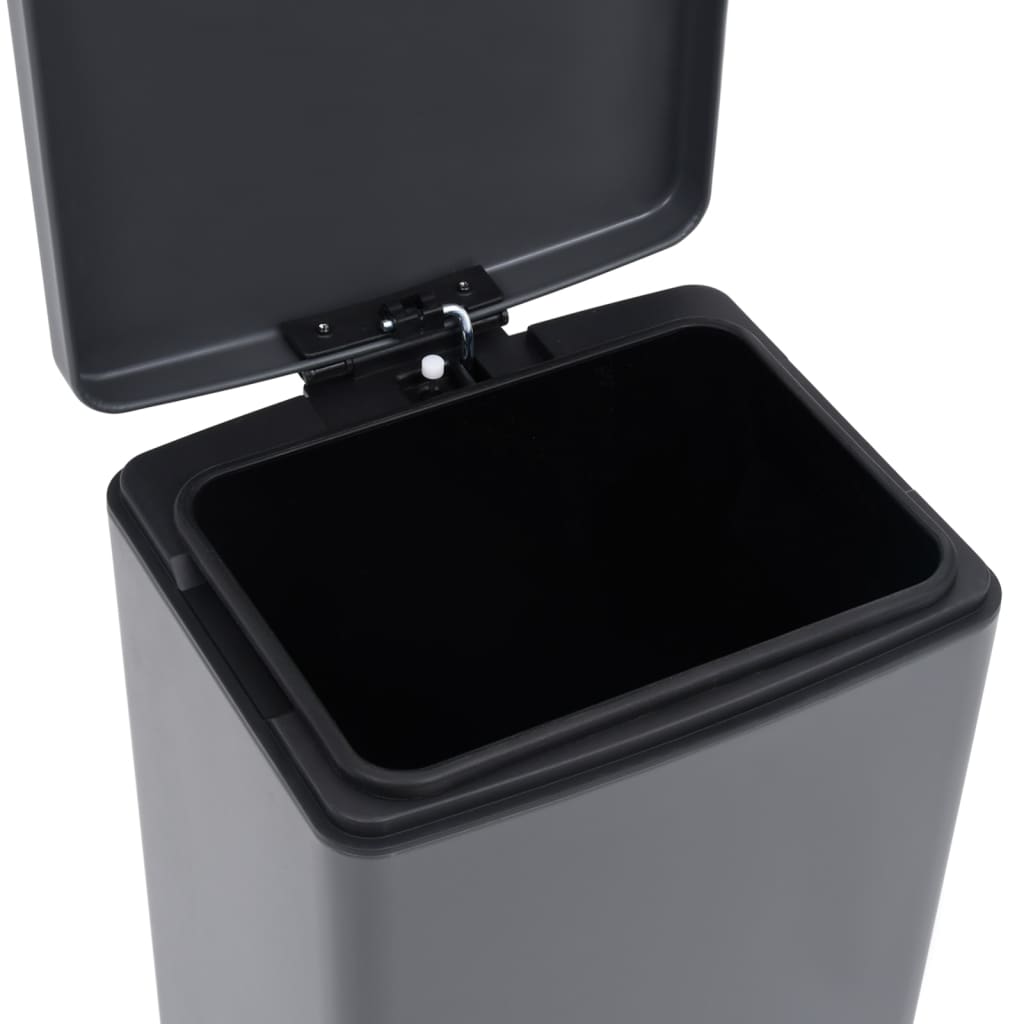Mülleimer Mit Pedal Anti-Fingerabdruck 30 L Edelstahl