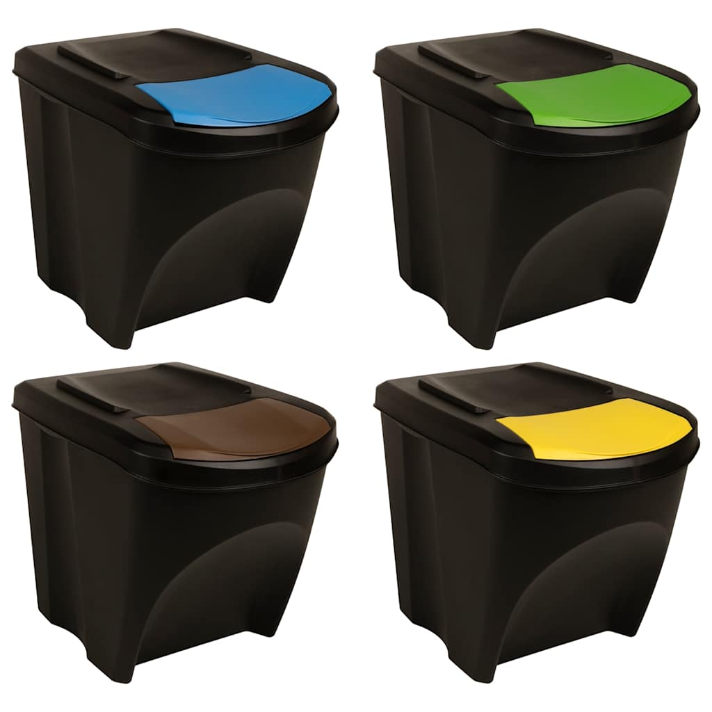 Stapelbare Mülleimer 3 Stk. 75 L