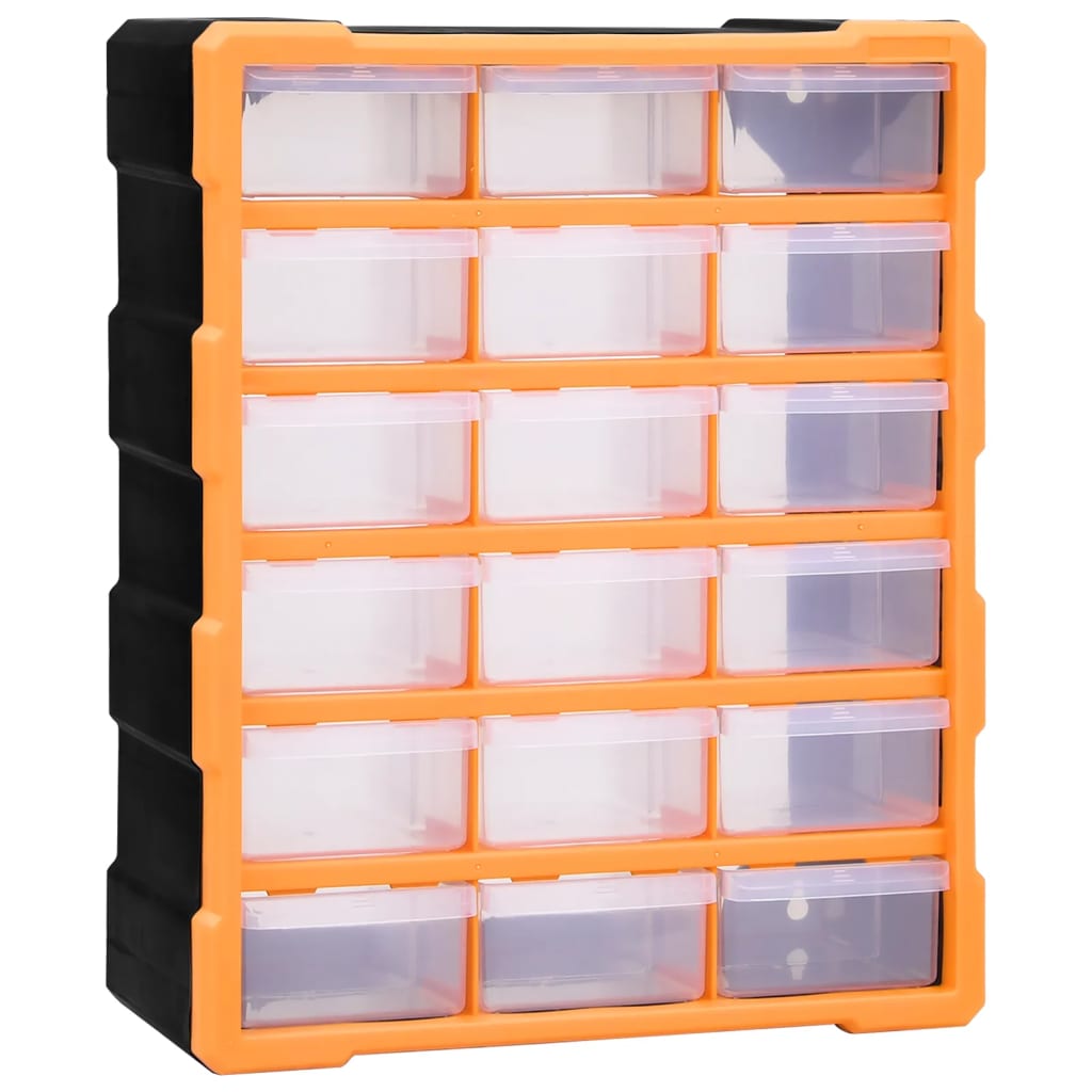 Multi-Schubladen-Organizer 2 Stk. 26,5X16X26 Cm Orange Und Schwarz
