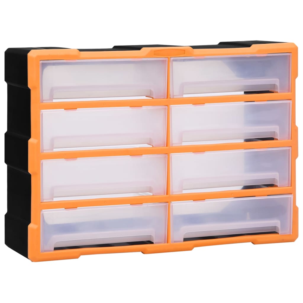 Multi-Schubladen-Organizer 2 Stk. 26,5X16X26 Cm Orange Und Schwarz