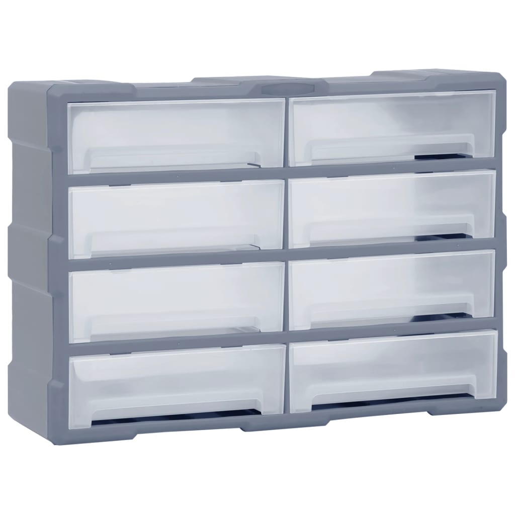 Multi-Schubladen-Organizer 8 Große Schubladen 52X16X37 Cm Grau