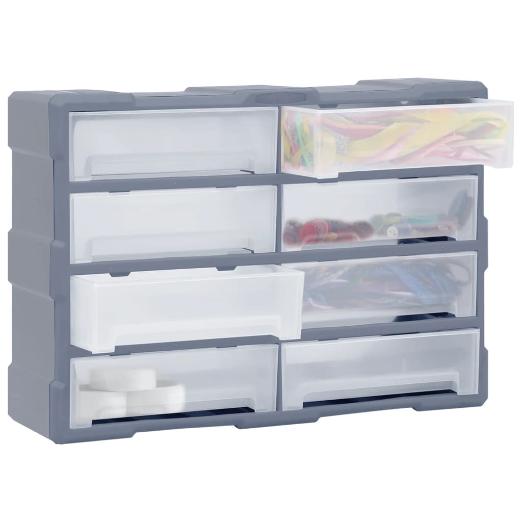 Multi-Schubladen-Organizer 8 Große Schubladen 52X16X37 Cm Grau