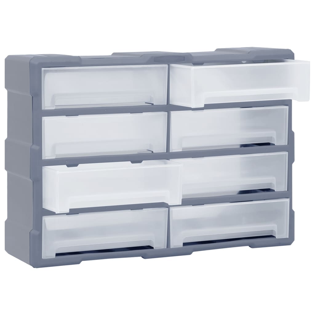 Multi-Schubladen-Organizer 8 Große Schubladen 52X16X37 Cm Grau