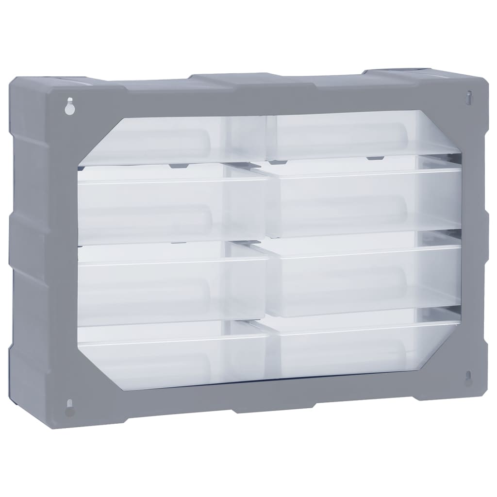 Multi-Schubladen-Organizer 8 Große Schubladen 52X16X37 Cm Grau