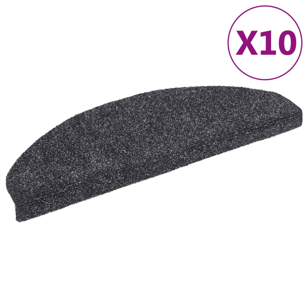 Stufenmatten Selbstklebend 10 Stk. Halbrund Groß Dunkelgrau