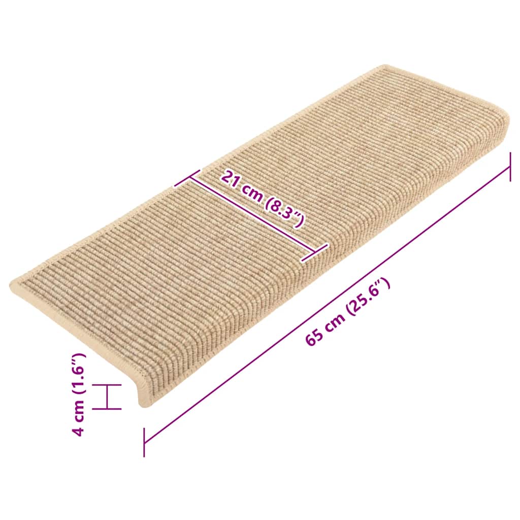 Stufenmatten 15 Stk. 65X21X4 Cm Rechteckiger Rand