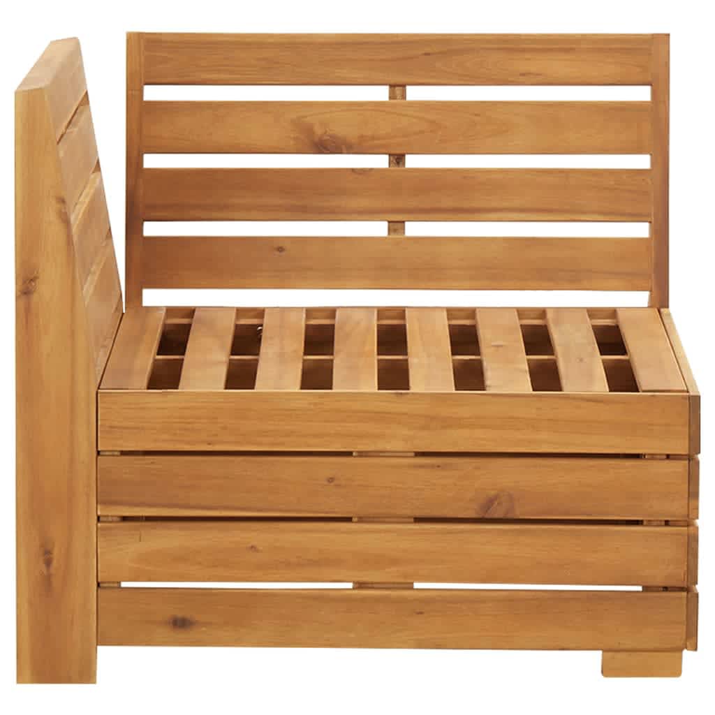 2-Tlg. Garten-Lounge-Set Mit Kissen Massivholz Akazie