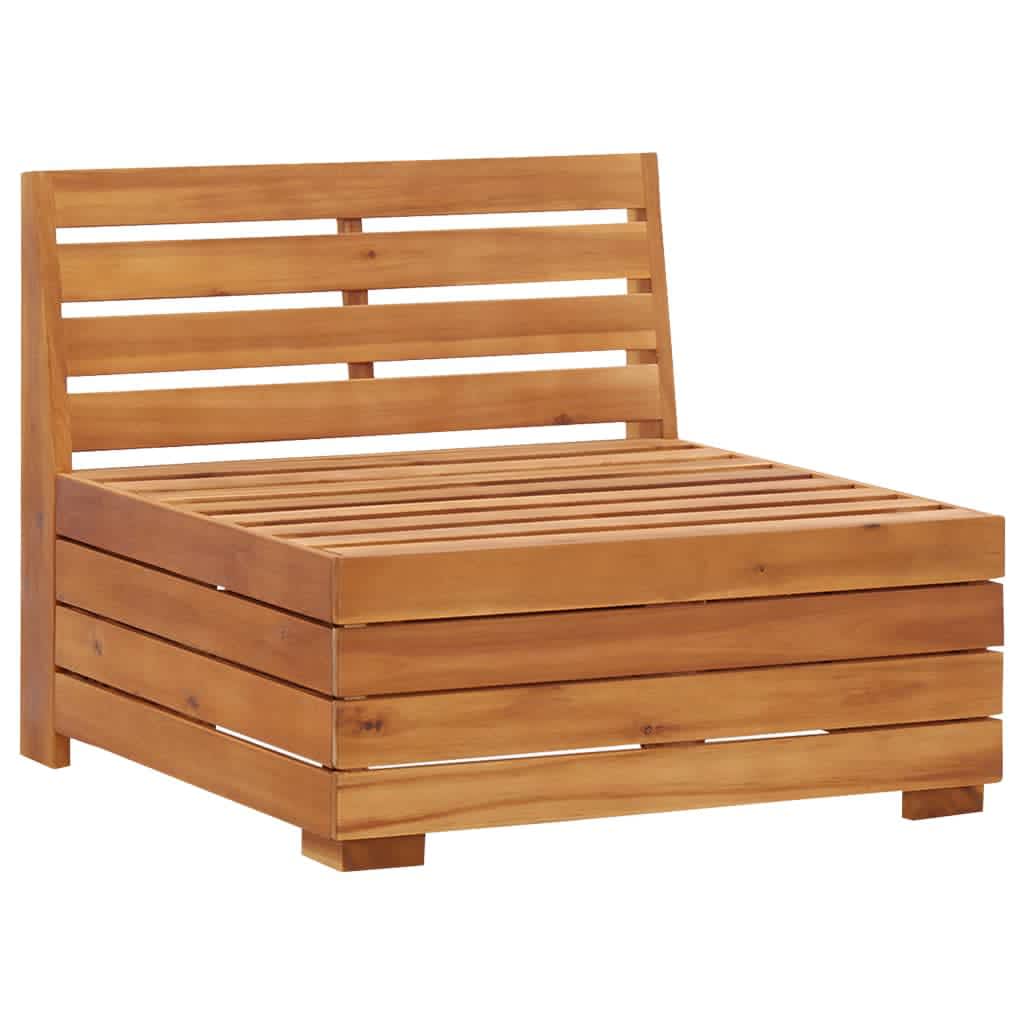2-Tlg. Garten-Lounge-Set Mit Kissen Massivholz Akazie