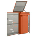 Mülltonnenbox Für 138X77,5X112,5 Cm Edelstahl Orange