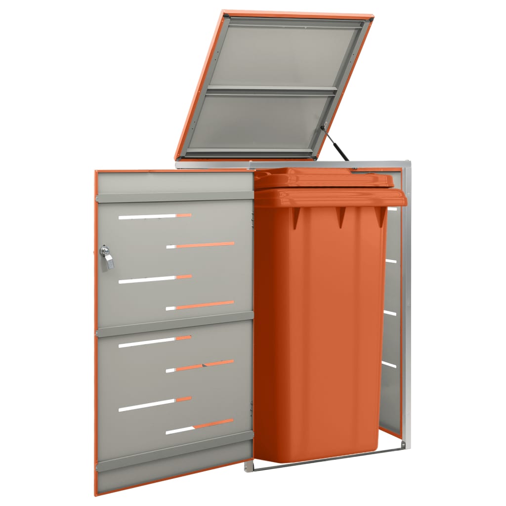 Mülltonnenbox Für 138X77,5X112,5 Cm Edelstahl Orange