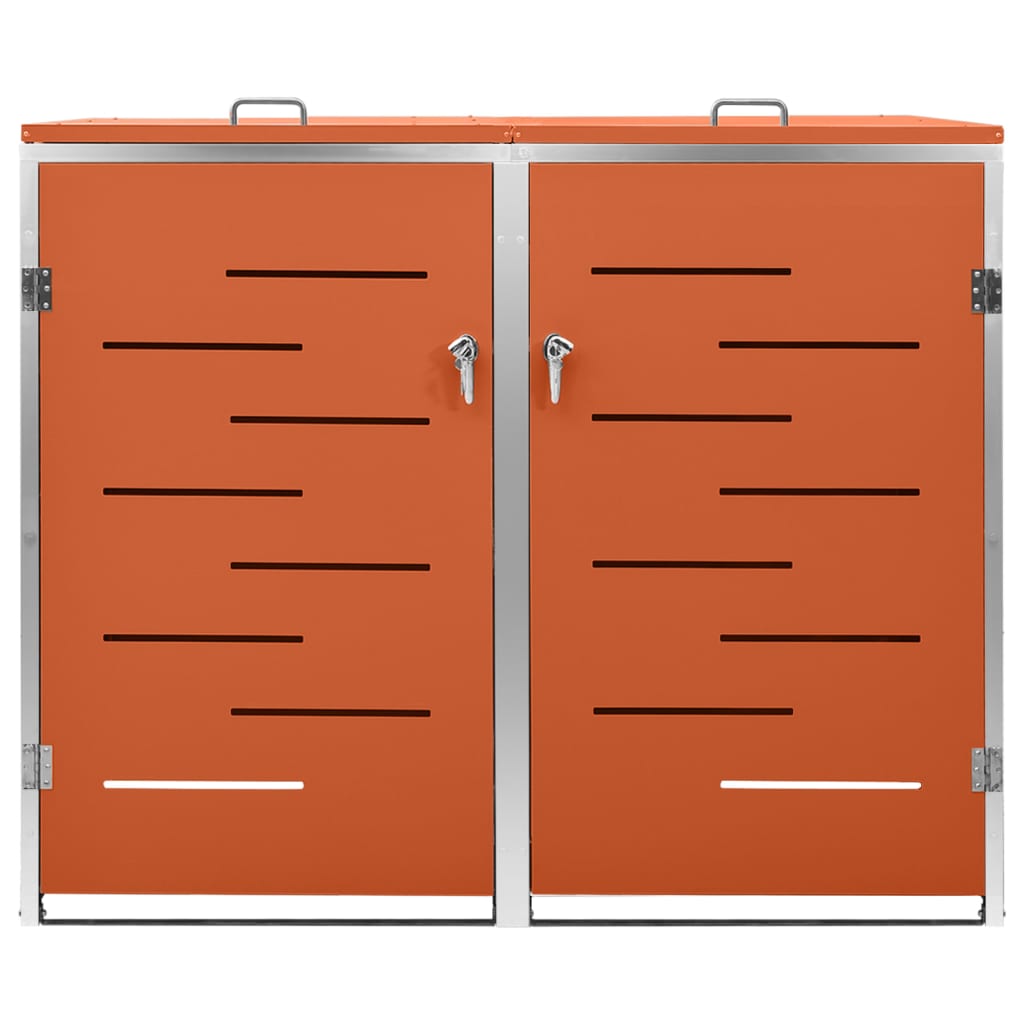 Mülltonnenbox Für 138X77,5X112,5 Cm Edelstahl Orange