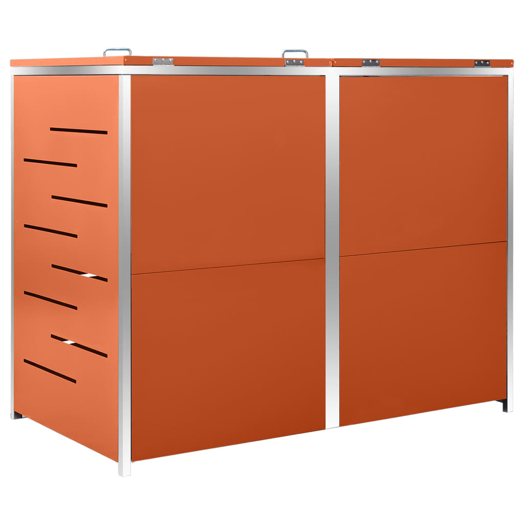 Mülltonnenbox Für 138X77,5X112,5 Cm Edelstahl Orange
