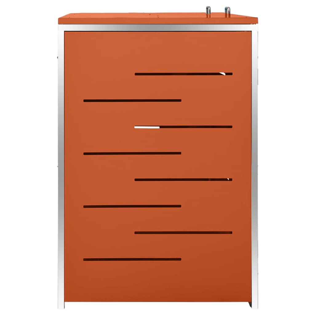Mülltonnenbox Für 138X77,5X112,5 Cm Edelstahl Orange