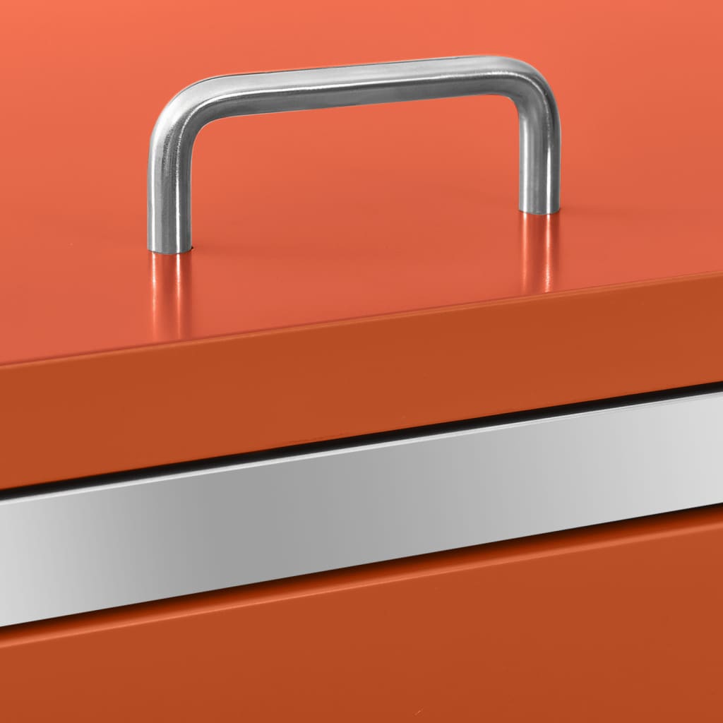 Mülltonnenbox Für 138X77,5X112,5 Cm Edelstahl Orange