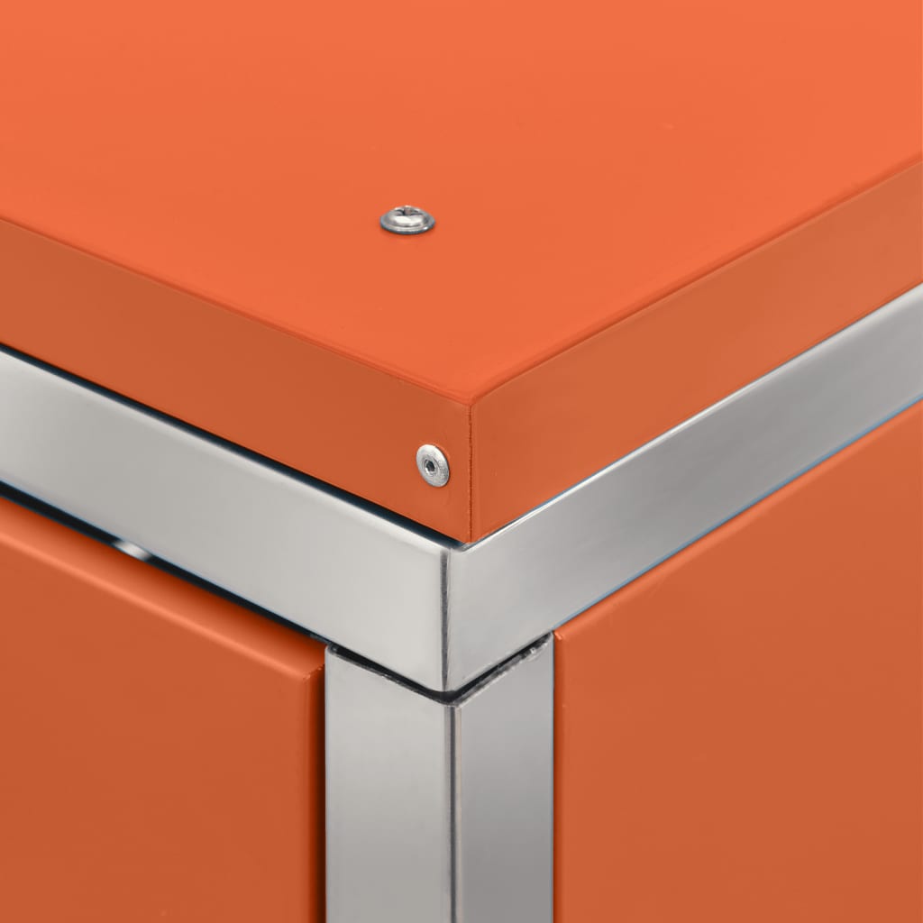 Mülltonnenbox Für 138X77,5X112,5 Cm Edelstahl Orange
