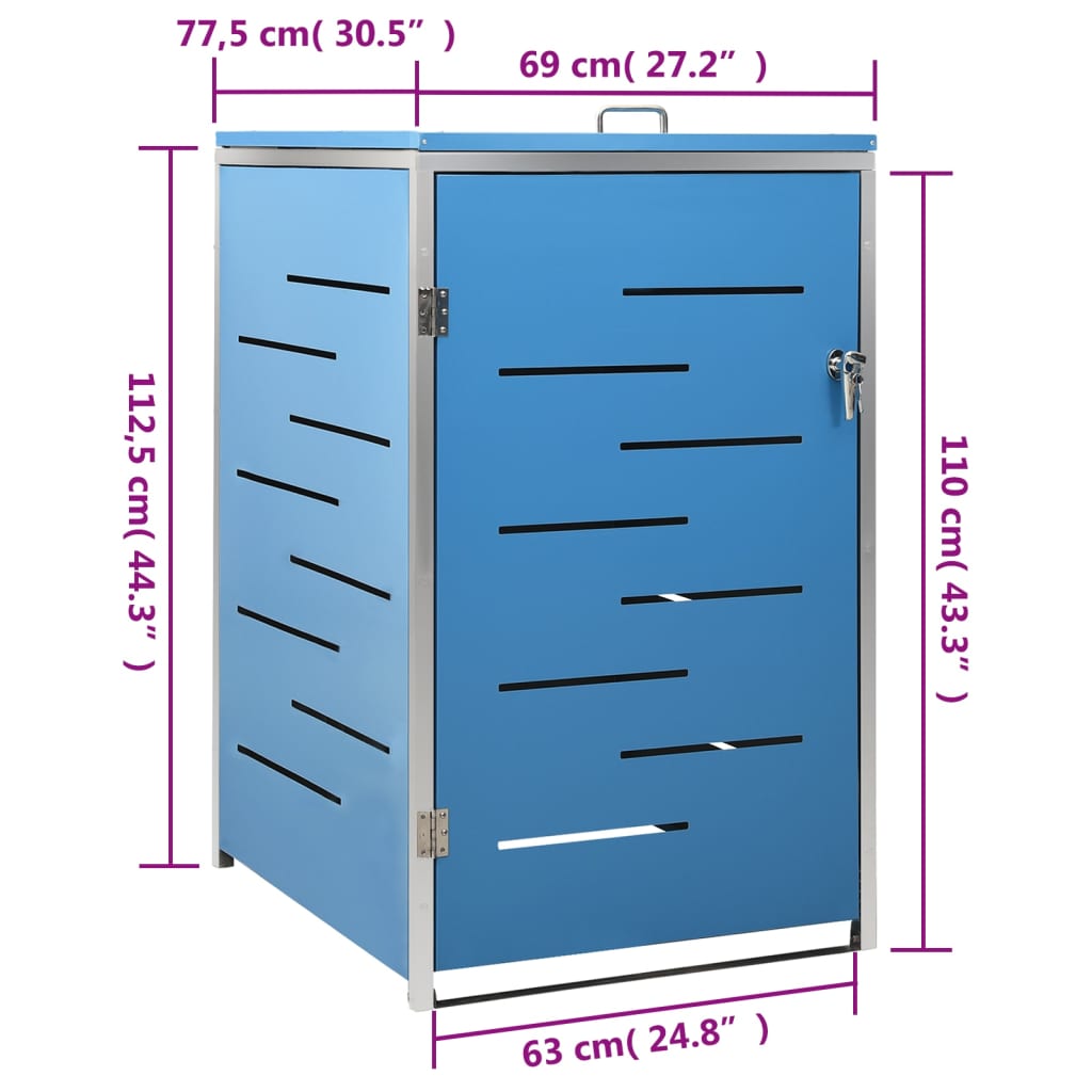Mülltonnenbox Für 69X77,5X112,5 Cm Edelstahl