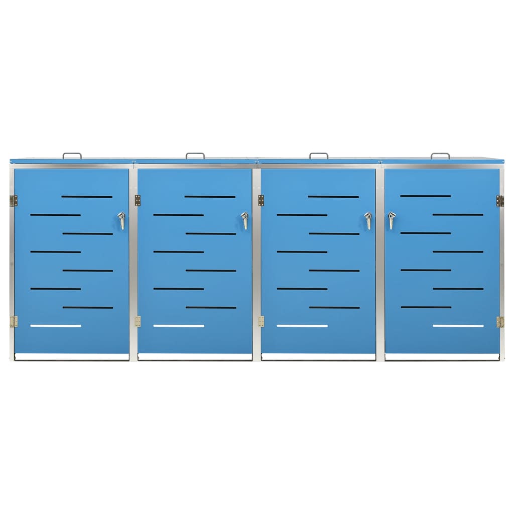 Mülltonnenbox Für 276,5X77,5X112,5 Cm Edelstahl Blau
