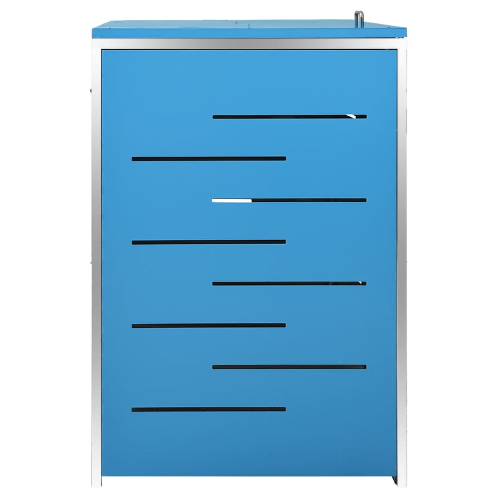 Mülltonnenbox Für 276,5X77,5X112,5 Cm Edelstahl Blau