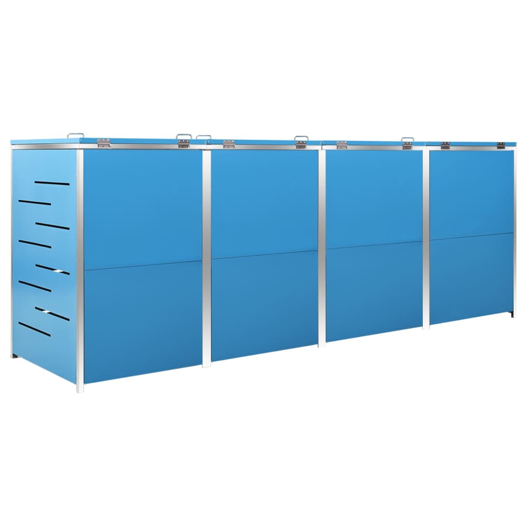 Mülltonnenbox Für 276,5X77,5X112,5 Cm Edelstahl Blau
