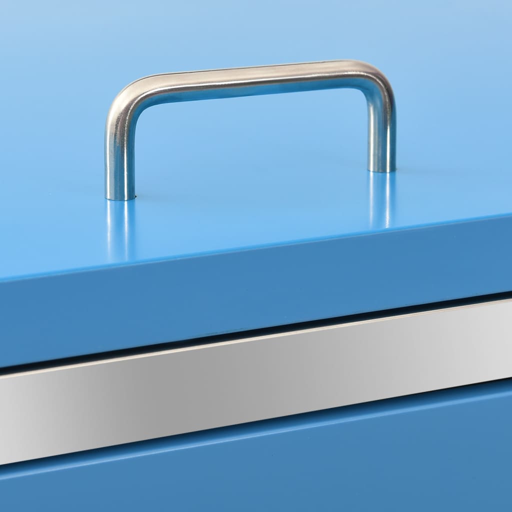 Mülltonnenbox Für 276,5X77,5X112,5 Cm Edelstahl Blau