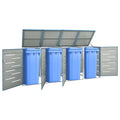 Mülltonnenbox Für 276,5X77,5X112,5 Cm Edelstahl Blau
