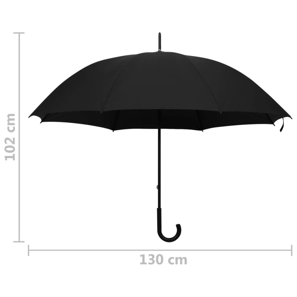 Regenschirm Schwarz 130 Cm