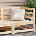2-Tlg. Garten-Lounge-Set Massivholz Kiefer Natur