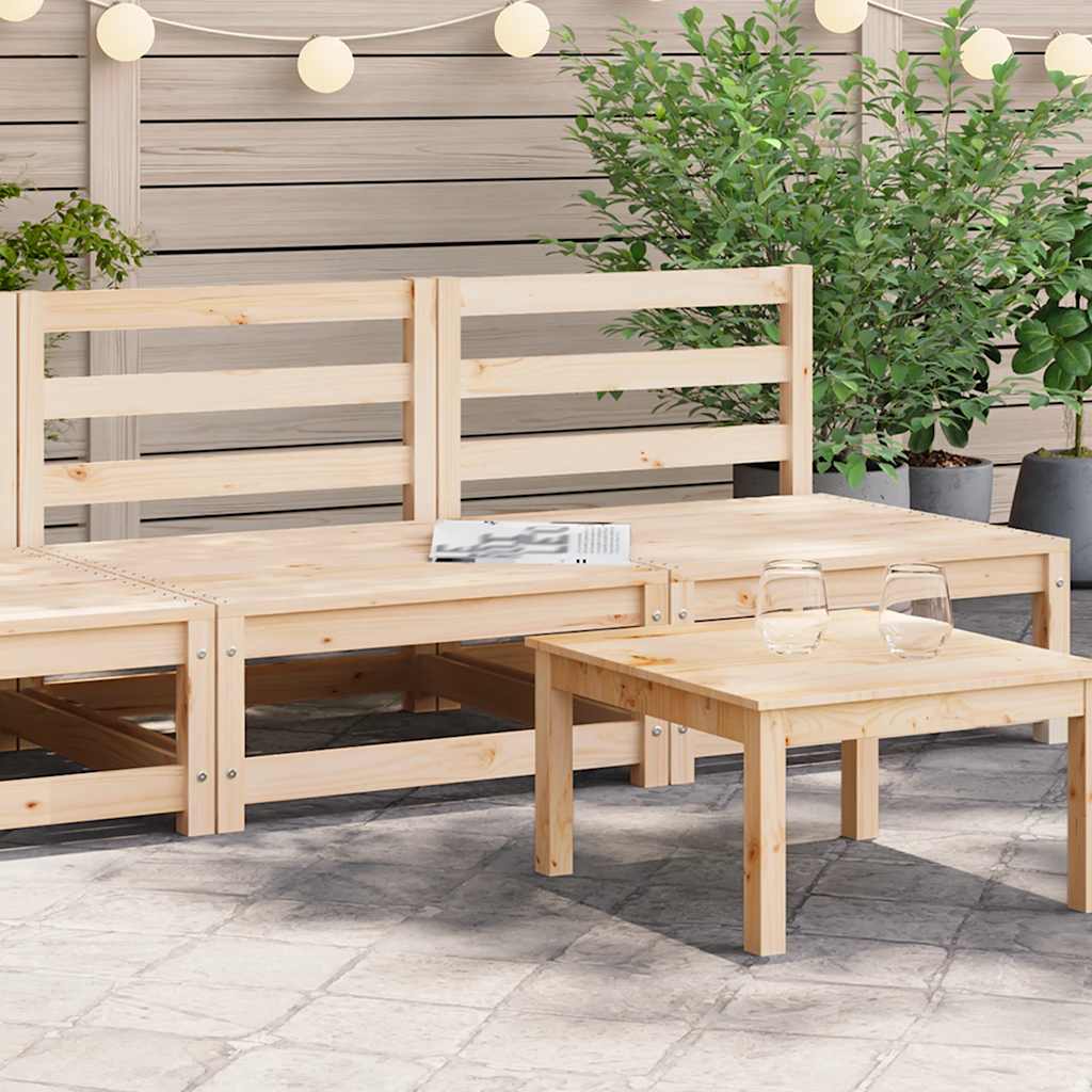 2-Tlg. Garten-Lounge-Set Massivholz Kiefer Natur