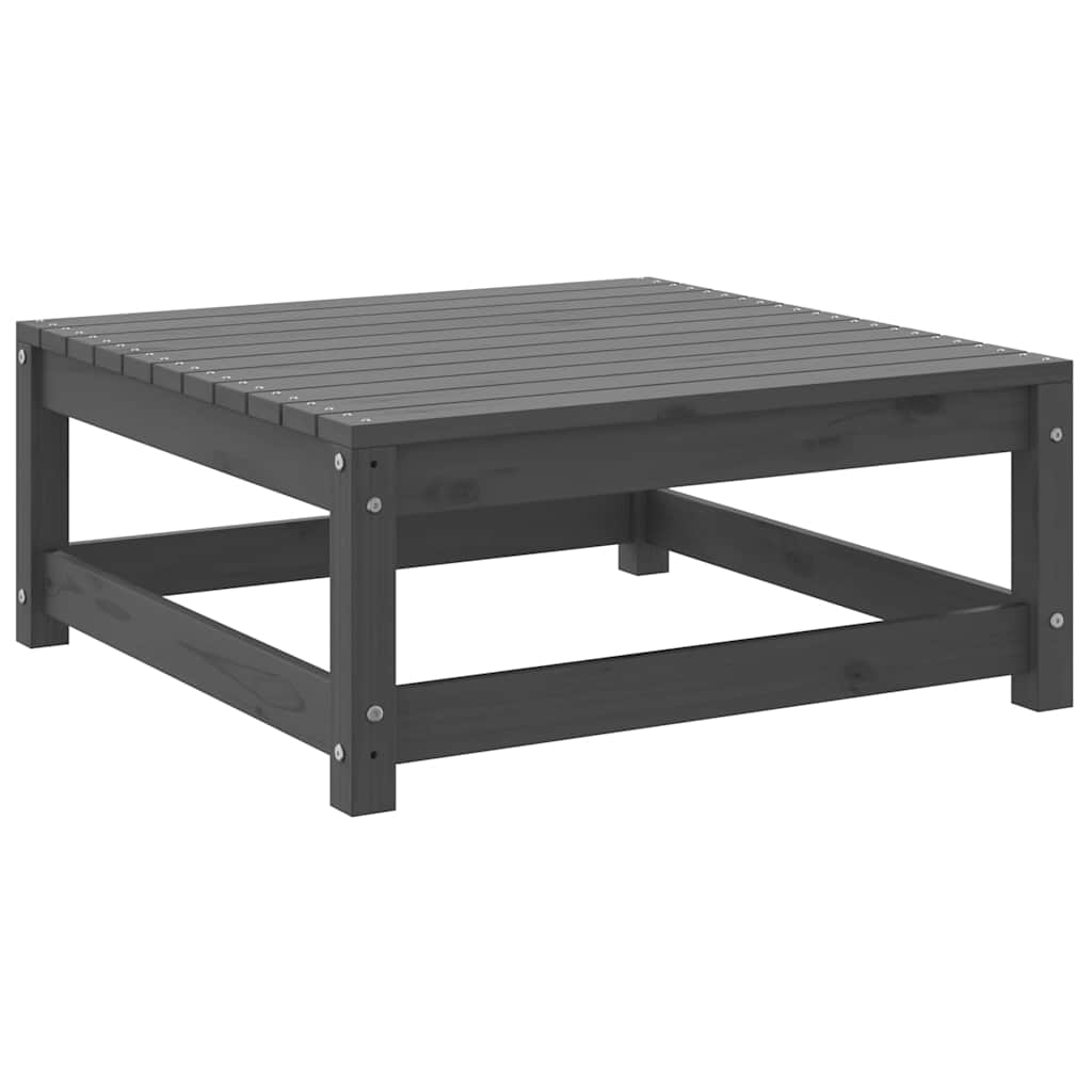 2-Tlg. Garten-Lounge-Set Kiefer Massivholz Grau