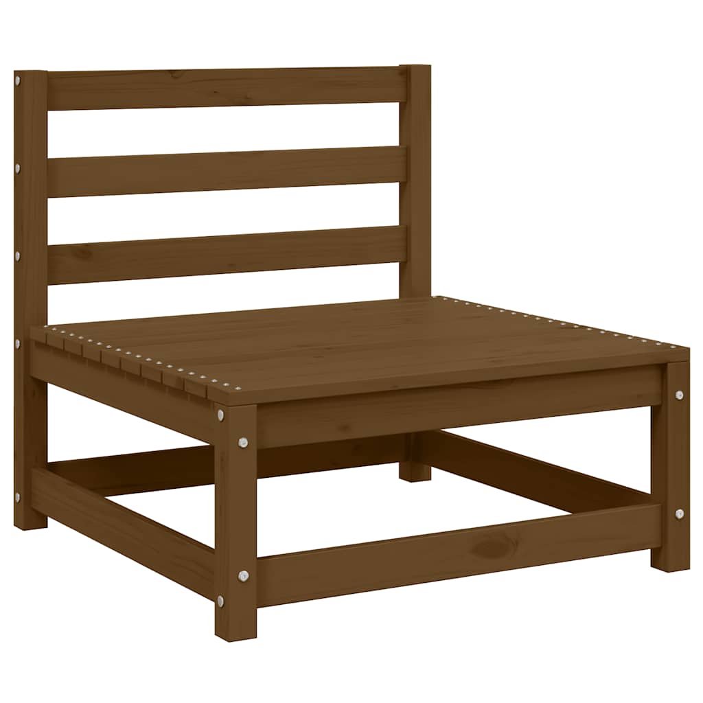 2-Tlg. Garten-Lounge-Set Massivholz Kiefer Honigbraun