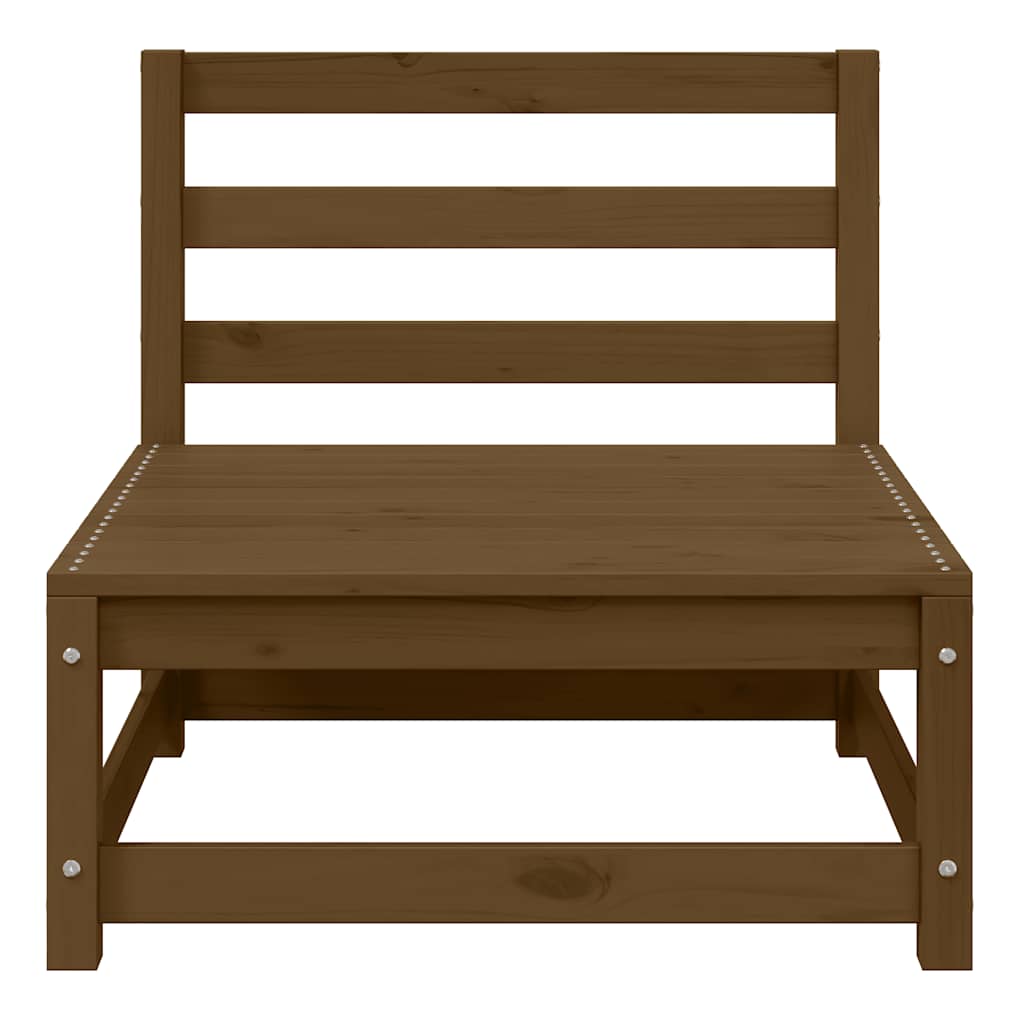 2-Tlg. Garten-Lounge-Set Massivholz Kiefer Honigbraun