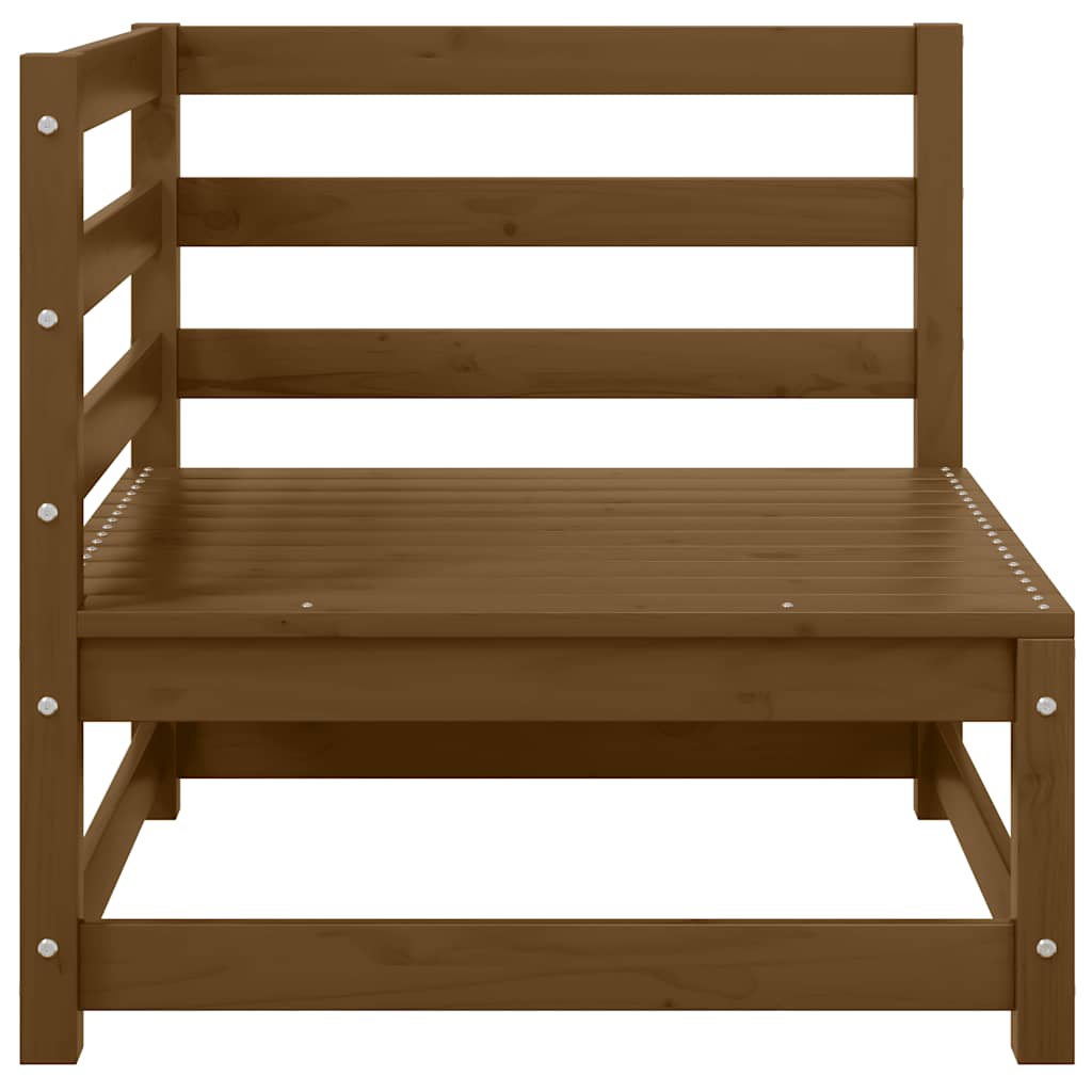 2-Tlg. Garten-Lounge-Set Massivholz Kiefer Honigbraun