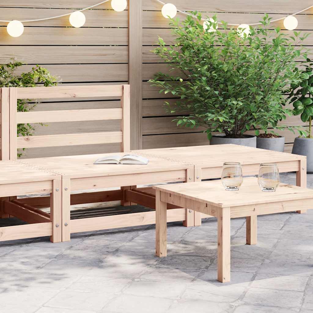 2-Tlg. Garten-Lounge-Set Massivholz Kiefer Natur