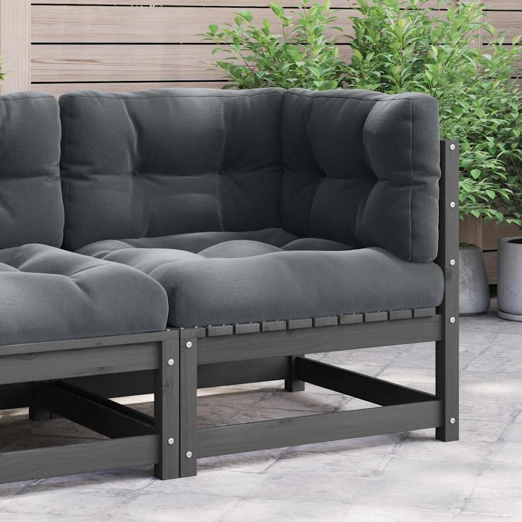 2-Tlg. Garten-Lounge-Set Mit Kissen Kiefer Massivholz