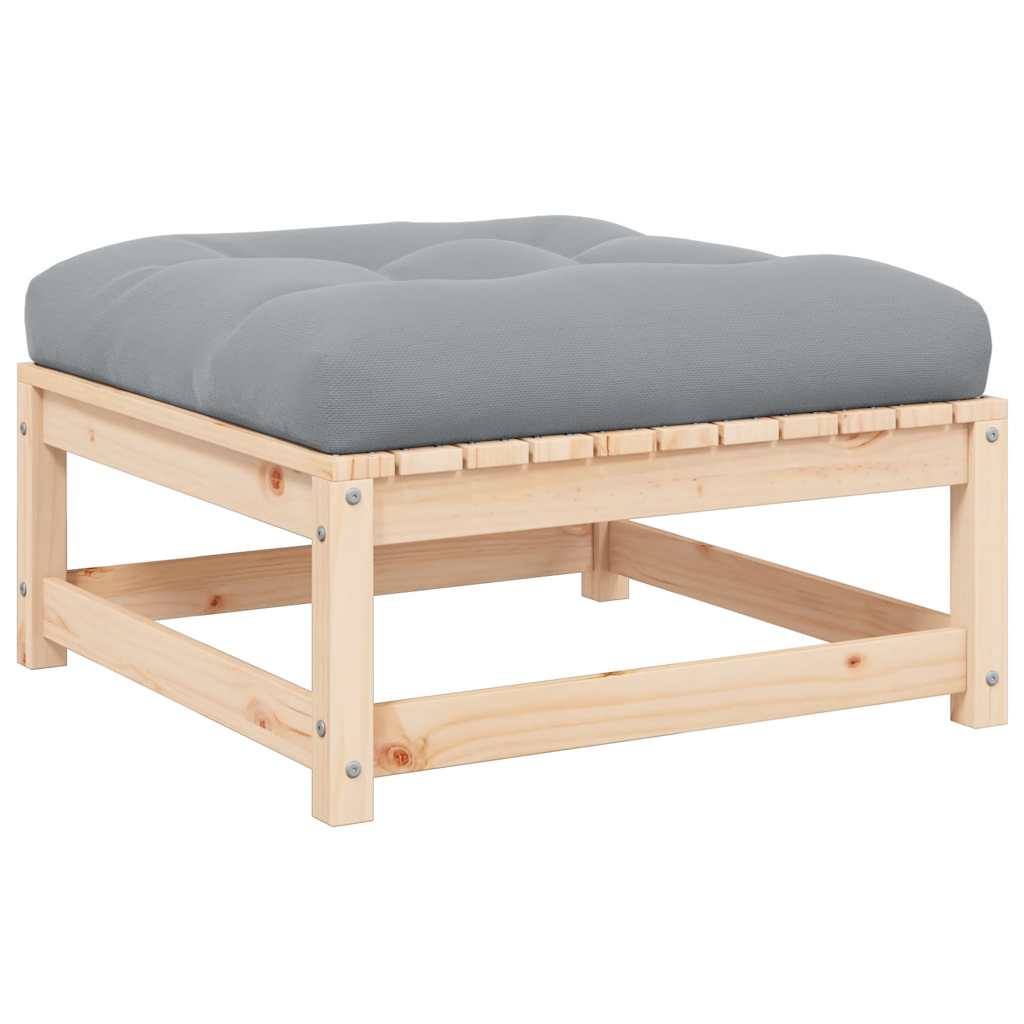 2-Tlg. Garten-Lounge-Set Mit Kissen Kiefer Massivholz