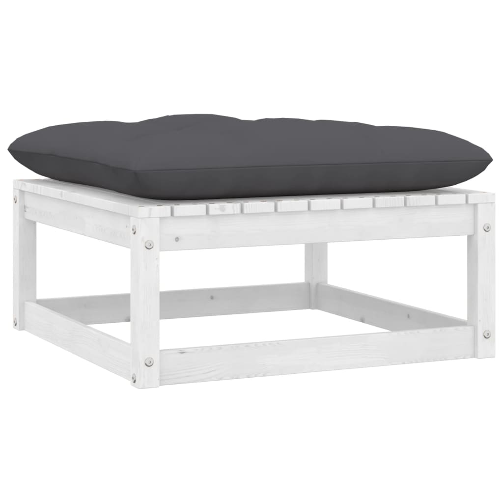2-Tlg. Garten-Lounge-Set Mit Kissen Kiefer Massivholz