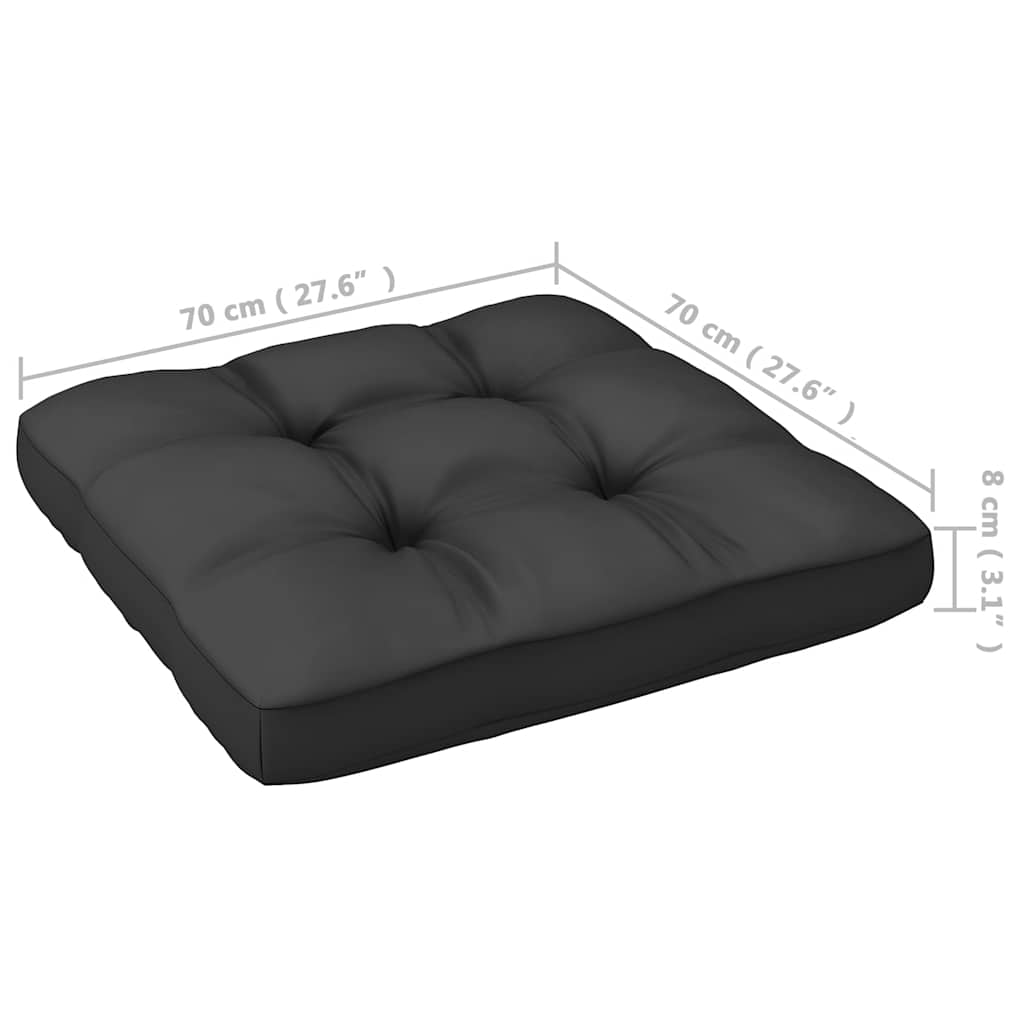 2-Tlg. Garten-Lounge-Set Mit Kissen Kiefer Massivholz