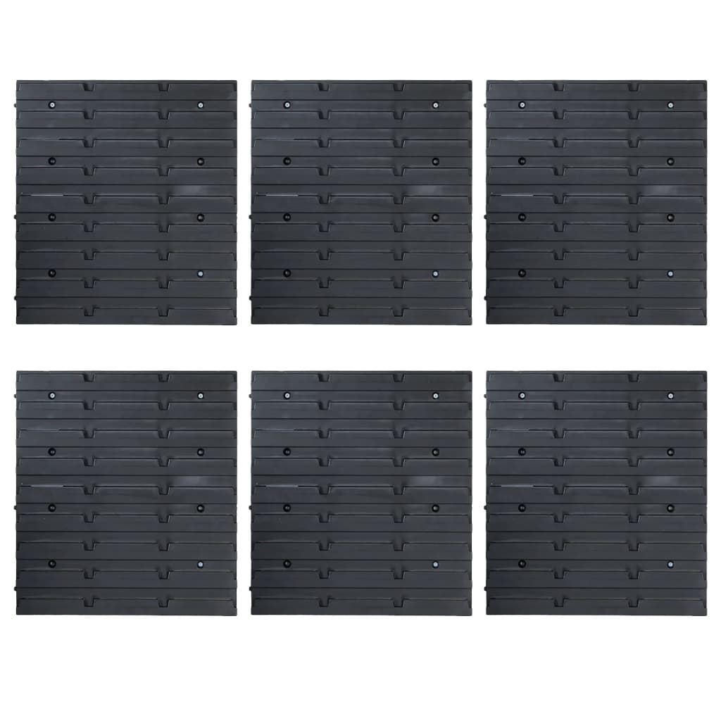 96-Tlg. Behälter-Set Für Kleinteile Mit Wandplatten Schwarz