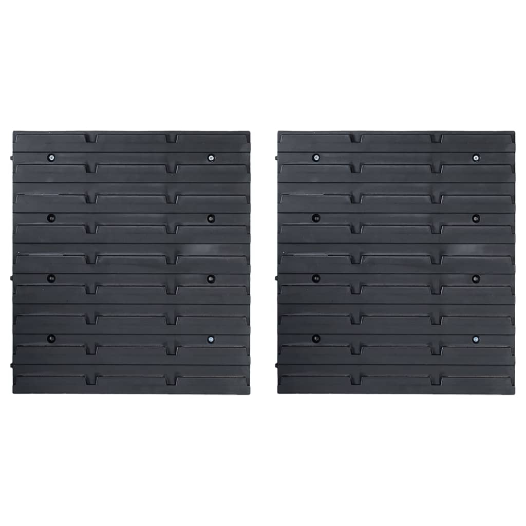 39-Tlg. Behälter-Set Für Kleinteile Mit Wandplatten Rot Schwarz