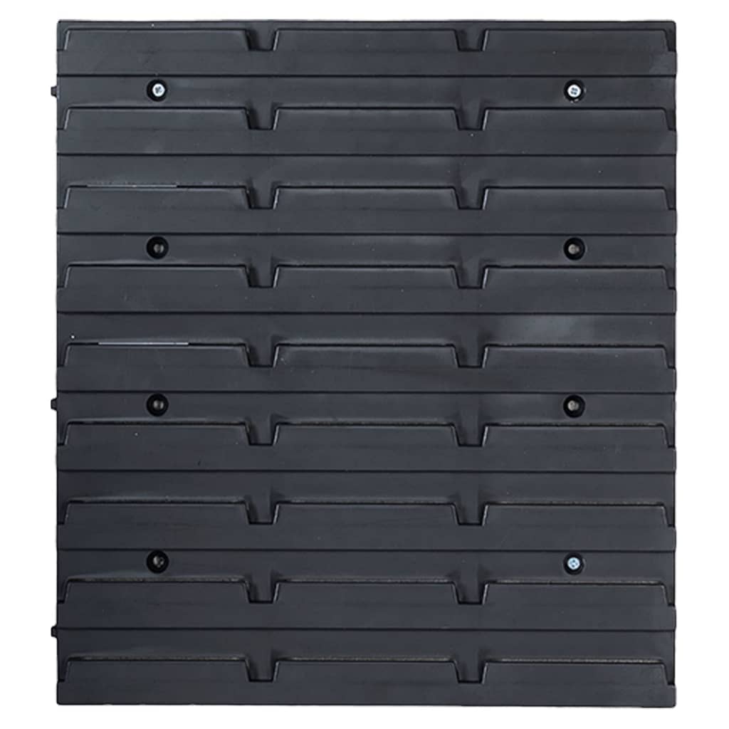 80-Tlg. Behälter-Set Für Kleinteile Mit Wandplatten Rot Schwarz