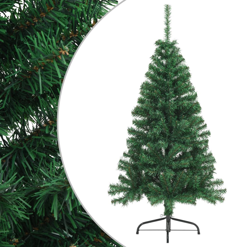 Künstlicher Halb-Weihnachtsbaum Mit Ständer 210 Cm Pvc Grün