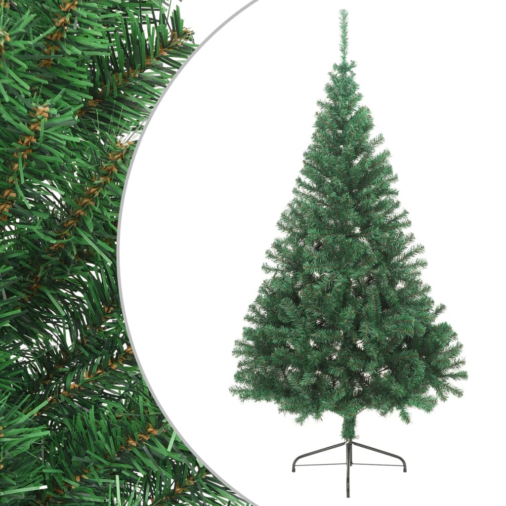 Künstlicher Halb-Weihnachtsbaum Mit Ständer 210 Cm Pvc Grün