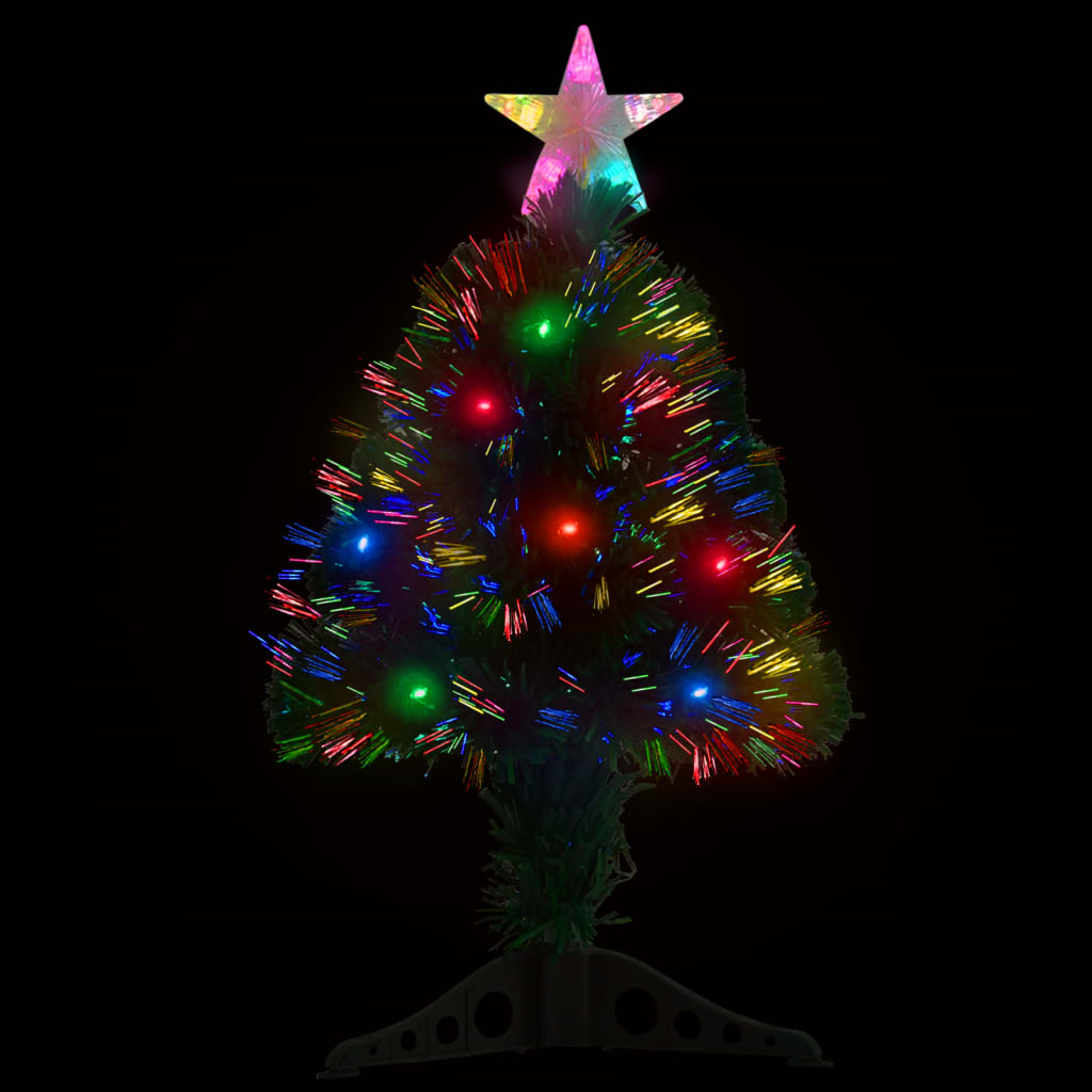 Vorbeleuchteter Weihnachtsbaum Mit Ständer Und Led 64 Cm Glasfaser