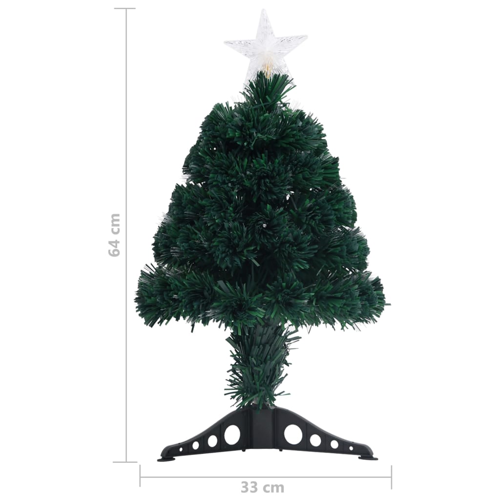 Vorbeleuchteter Weihnachtsbaum Mit Ständer Und Led 64 Cm Glasfaser