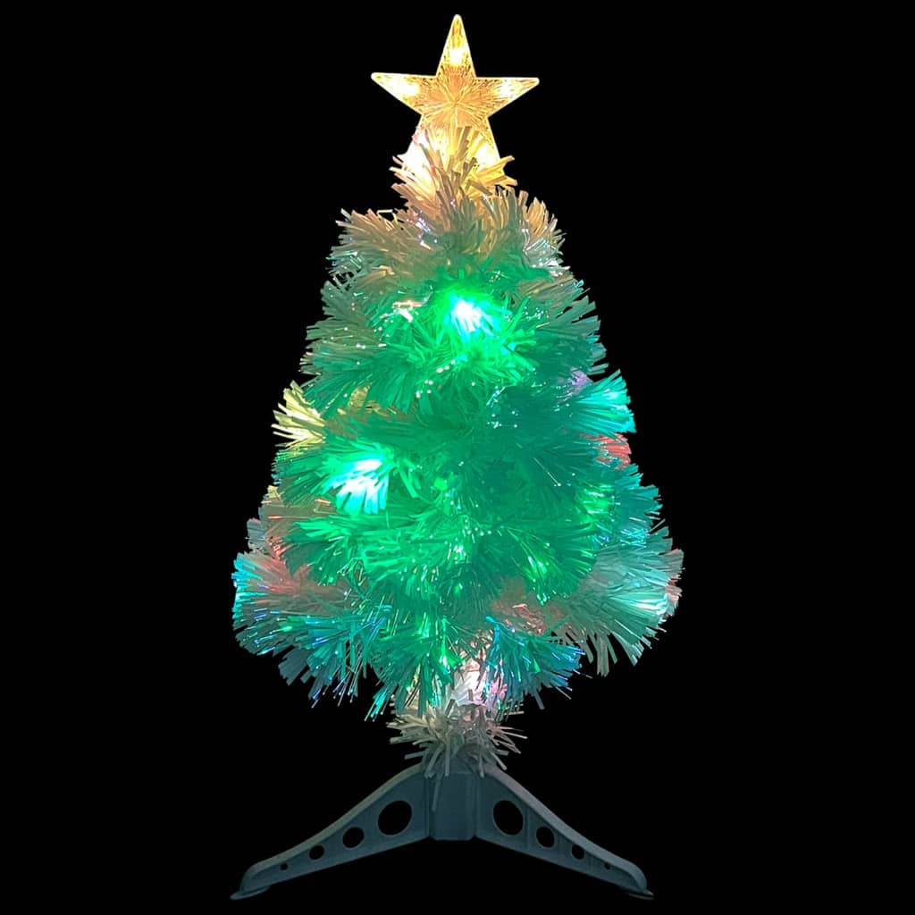 Künstlicher Weihnachtsbaum Mit Beleuchtung Glasfaser Weiß