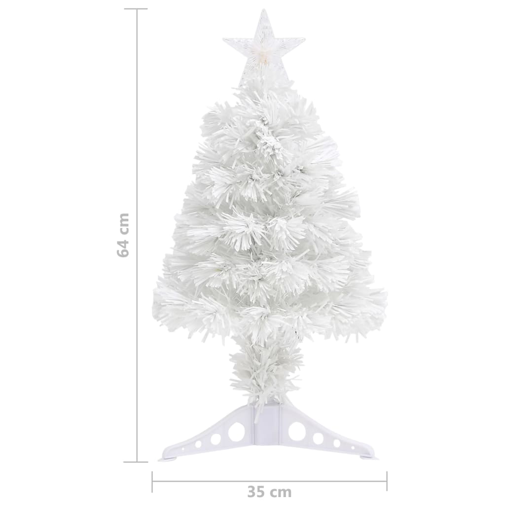 Künstlicher Weihnachtsbaum Mit Beleuchtung Glasfaser Weiß
