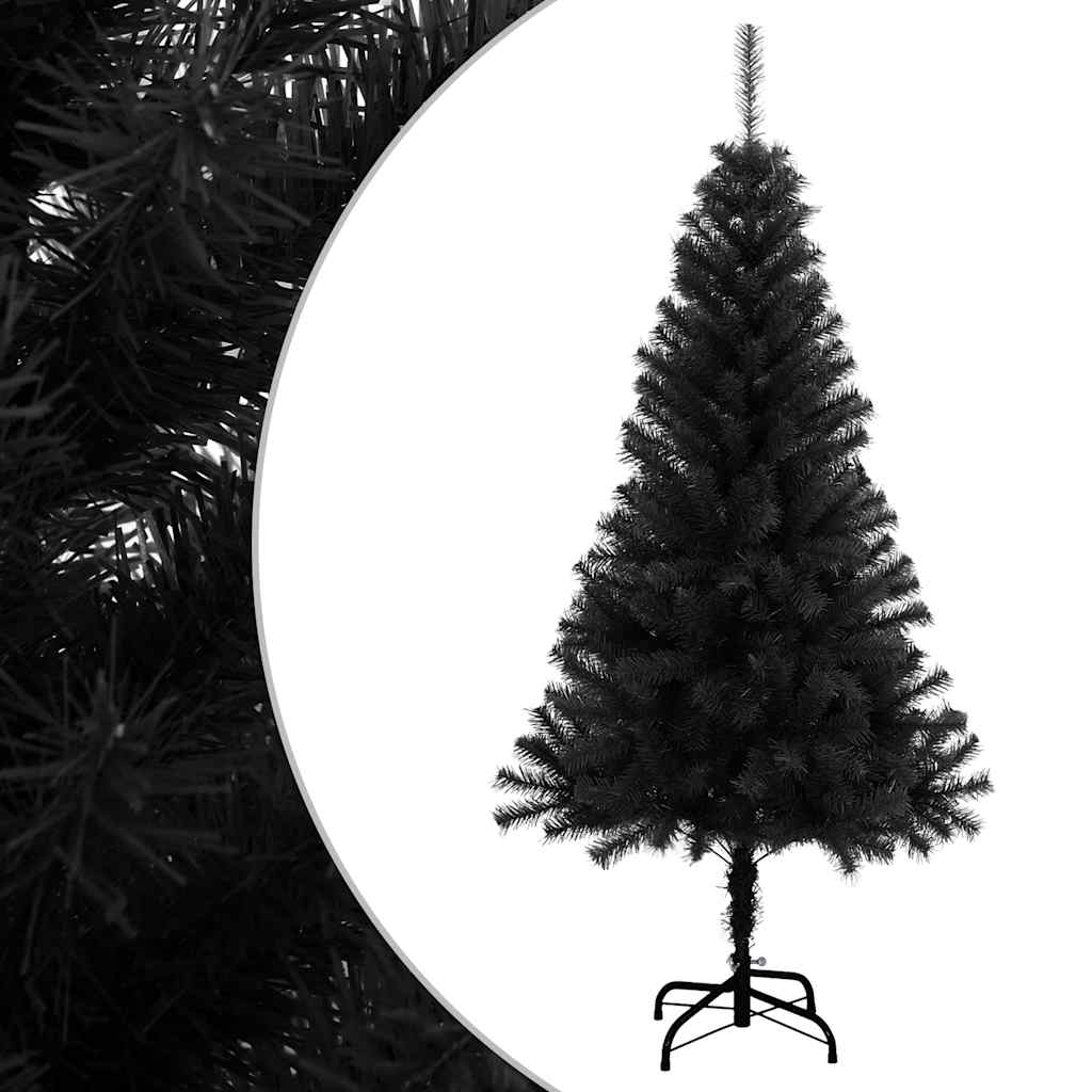 Künstlicher Weihnachtsbaum Mit Ständer 210 Cm Pvc Schwarz