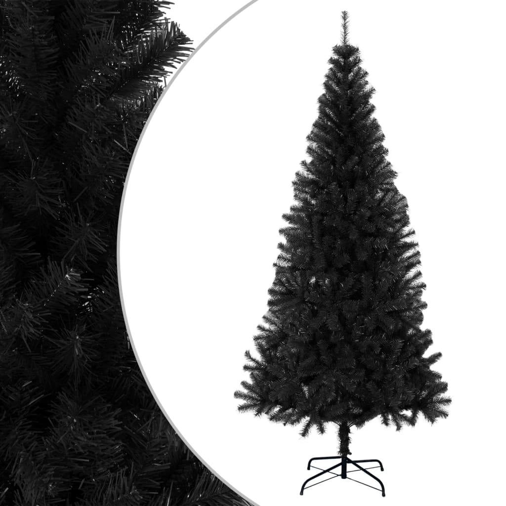 Künstlicher Weihnachtsbaum Mit Ständer 210 Cm Pvc Schwarz
